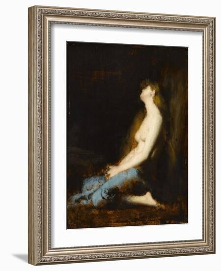 La Magdeleine,étude ou réplique du tableau du salon de 1878-Jean Jacques Henner-Framed Giclee Print