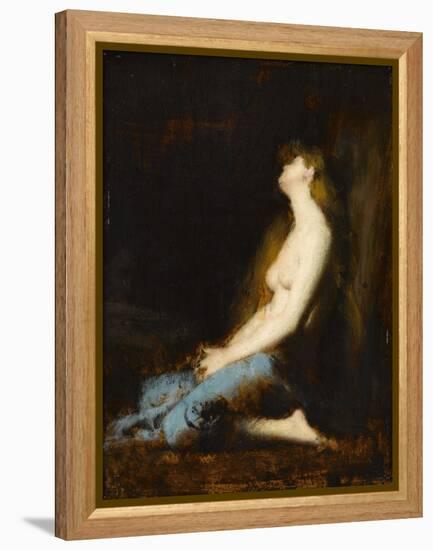 La Magdeleine,étude ou réplique du tableau du salon de 1878-Jean Jacques Henner-Framed Premier Image Canvas