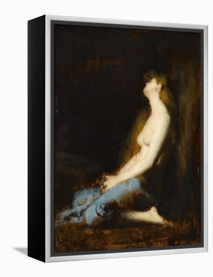La Magdeleine,étude ou réplique du tableau du salon de 1878-Jean Jacques Henner-Framed Premier Image Canvas