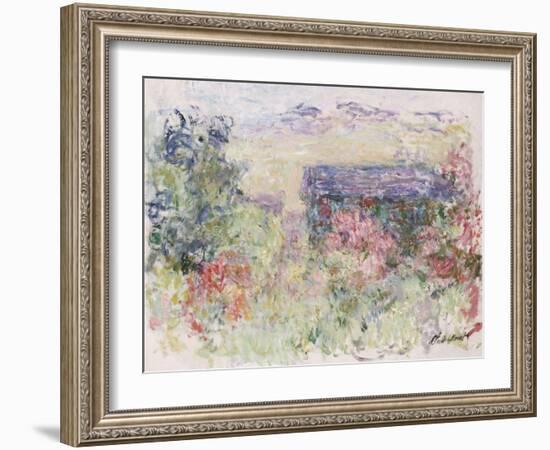 La Maison a Travers Les Roses, circa 1925-26-Claude Monet-Framed Giclee Print