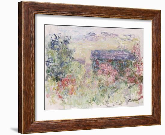 La Maison a Travers Les Roses, circa 1925-26-Claude Monet-Framed Giclee Print