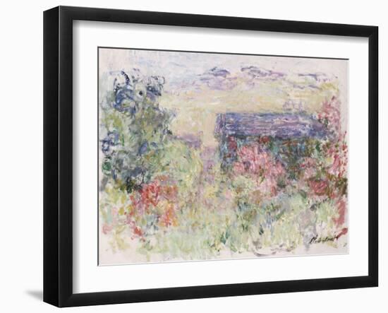 La Maison a Travers Les Roses, circa 1925-26-Claude Monet-Framed Giclee Print