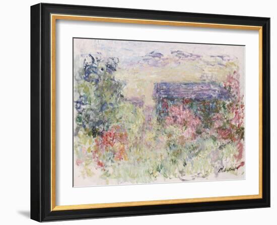 La Maison a Travers Les Roses, circa 1925-26-Claude Monet-Framed Giclee Print