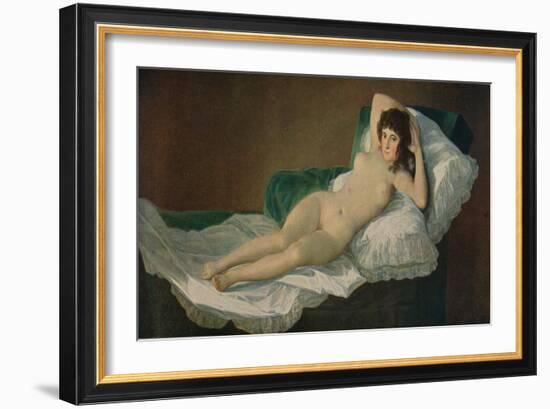 'La Maja Desnuda', (The Naked Maja), c.1797-1800, (c1934)-Francisco Goya-Framed Giclee Print