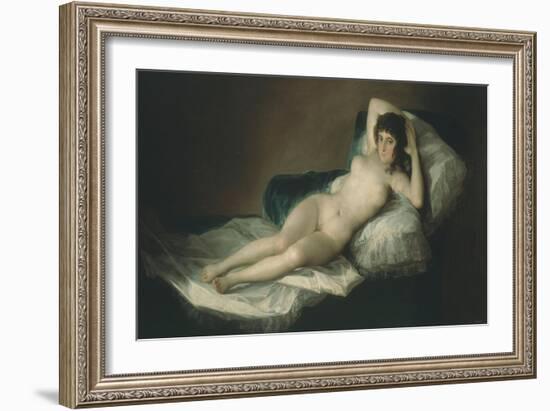 La Maja Desnuda, the Nude Maja, 1797-1800-Francisco de Goya-Framed Giclee Print