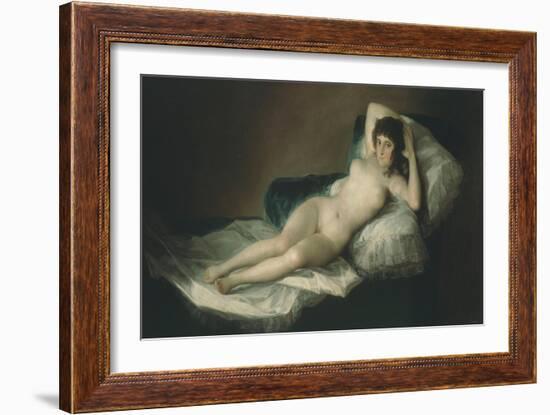 La Maja Desnuda, the Nude Maja, 1797-1800-Francisco de Goya-Framed Giclee Print