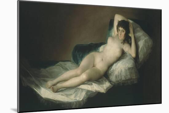 La Maja Desnuda, the Nude Maja, 1797-1800-Francisco de Goya-Mounted Giclee Print