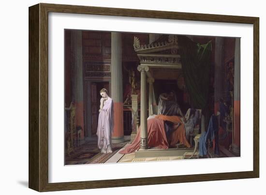 La maladie d'Antiochus ou Antiochus et Stratonice-Jean-Auguste-Dominique Ingres-Framed Giclee Print