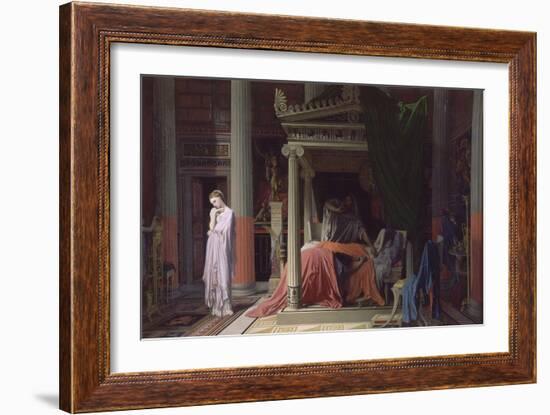 La maladie d'Antiochus ou Antiochus et Stratonice-Jean-Auguste-Dominique Ingres-Framed Giclee Print