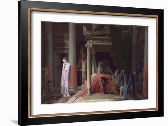 La maladie d'Antiochus ou Antiochus et Stratonice-Jean-Auguste-Dominique Ingres-Framed Giclee Print