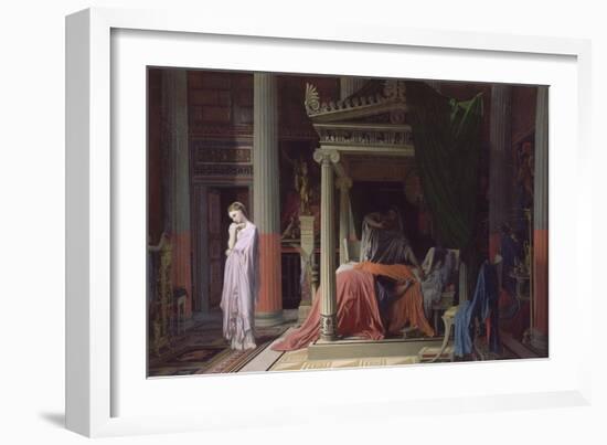 La maladie d'Antiochus ou Antiochus et Stratonice-Jean-Auguste-Dominique Ingres-Framed Giclee Print