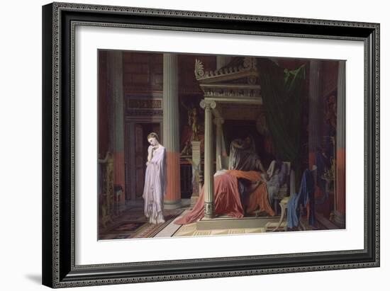 La maladie d'Antiochus ou Antiochus et Stratonice-Jean-Auguste-Dominique Ingres-Framed Giclee Print