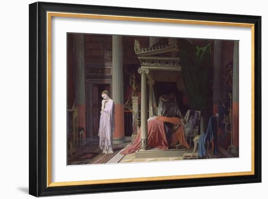 La maladie d'Antiochus ou Antiochus et Stratonice-Jean-Auguste-Dominique Ingres-Framed Giclee Print