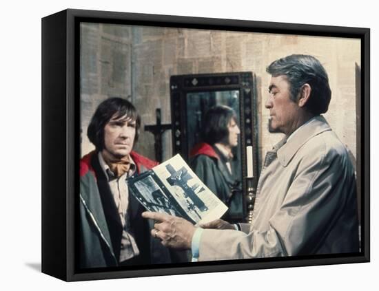 La Malediction THE OMEN by Richard Donner with David warner and Gregory Peck, 1976 (photo)-null-Framed Stretched Canvas