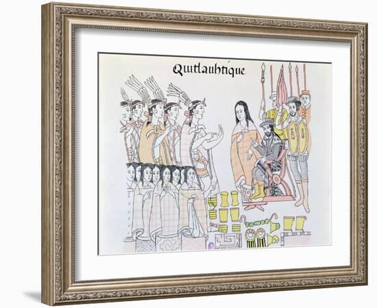La Malinche Acting as Interpreter During the Presentation of Women and Gold-null-Framed Giclee Print