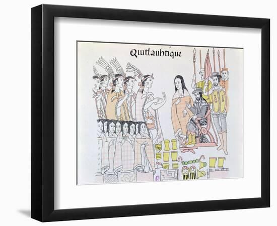 La Malinche Acting as Interpreter During the Presentation of Women and Gold-null-Framed Giclee Print