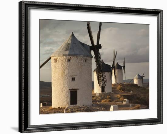 La Mancha Windmills, Consuegra, Castile-La Mancha Region, Spain-Walter Bibikow-Framed Photographic Print