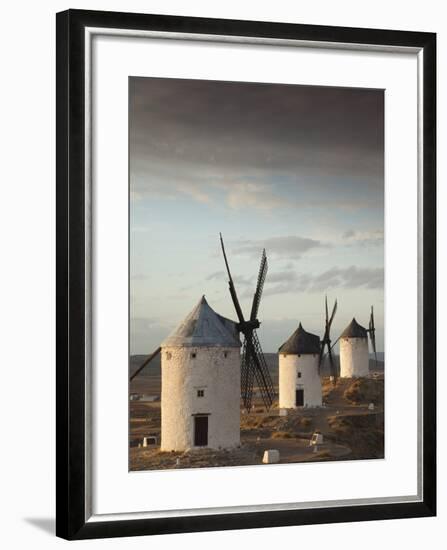 La Mancha Windmills, Consuegra, Castile-La Mancha Region, Spain-Walter Bibikow-Framed Photographic Print