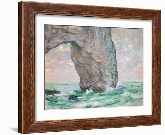 La Manneporte a Etretat, C.1883-85-Claude Monet-Framed Giclee Print