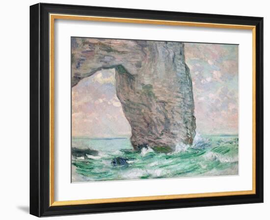 La Manneporte a Etretat, C.1883-85-Claude Monet-Framed Giclee Print