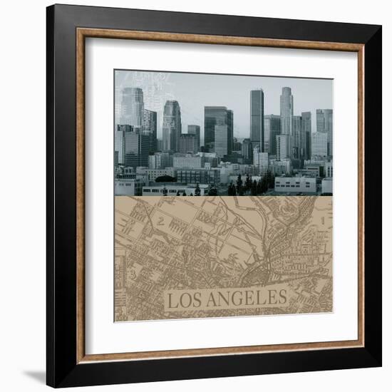 LA Map I-The Vintage Collection-Framed Art Print