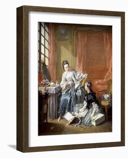 La marchande de modes-Francois Boucher-Framed Giclee Print