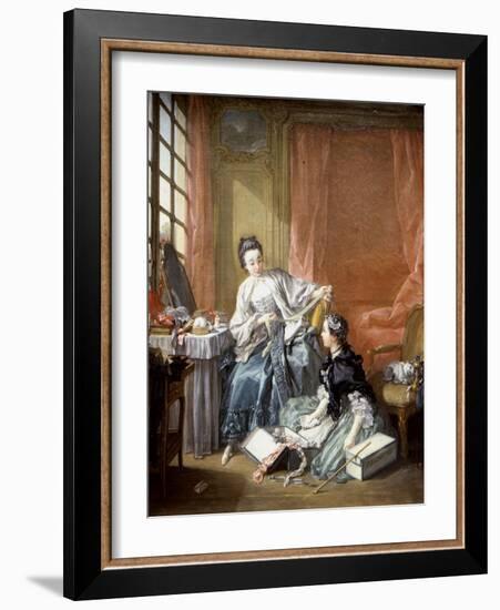 La marchande de modes-Francois Boucher-Framed Giclee Print