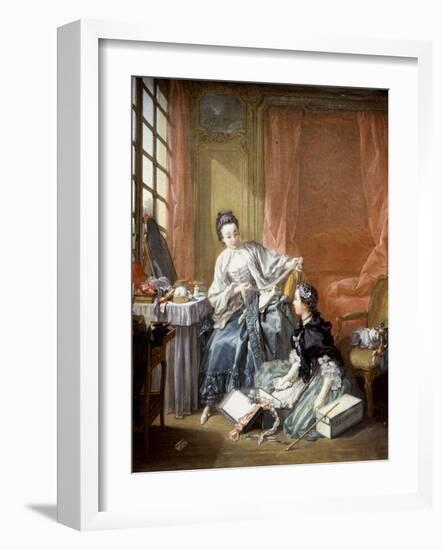 La marchande de modes-Francois Boucher-Framed Giclee Print