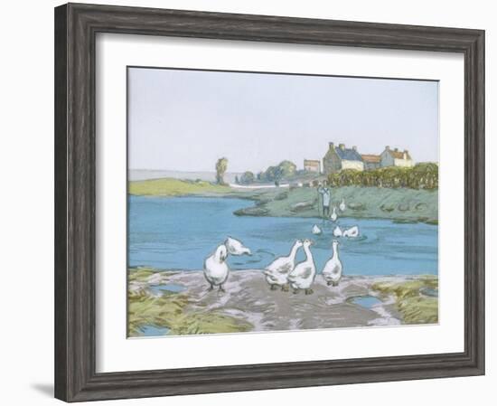 La Mare aux oies-Alfred Sisley-Framed Giclee Print
