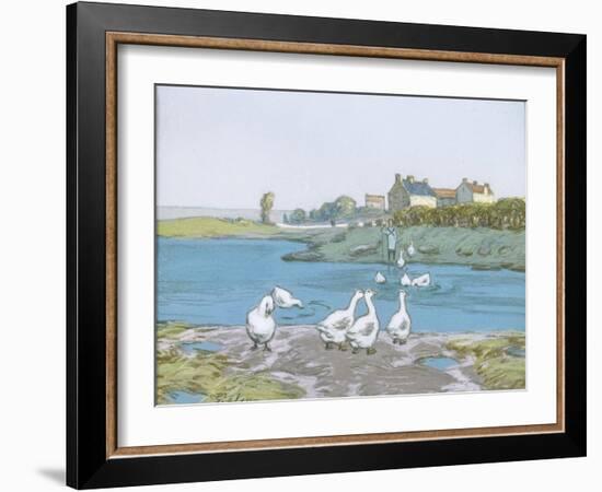 La Mare aux oies-Alfred Sisley-Framed Giclee Print