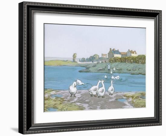 La Mare aux oies-Alfred Sisley-Framed Giclee Print