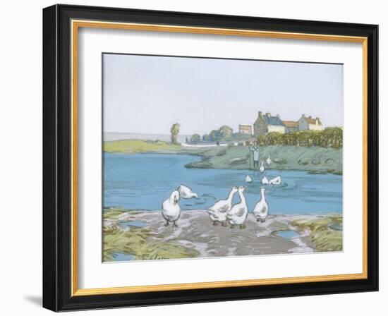 La Mare aux oies-Alfred Sisley-Framed Giclee Print