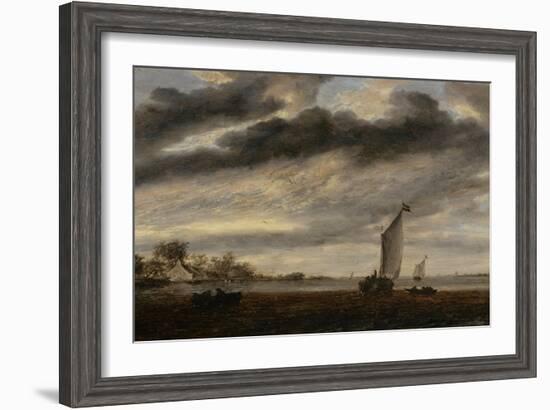 La Marine d'Or, soleil couchant-Salomon Van Ruysdael-Framed Giclee Print