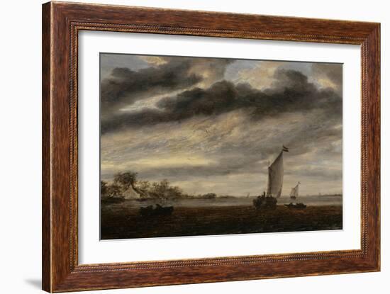 La Marine d'Or, soleil couchant-Salomon Van Ruysdael-Framed Giclee Print