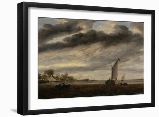 La Marine d'Or, soleil couchant-Salomon Van Ruysdael-Framed Giclee Print