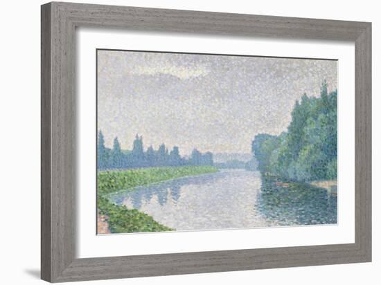 La Marne à l'aube-Albert Dubois-Pillet-Framed Giclee Print