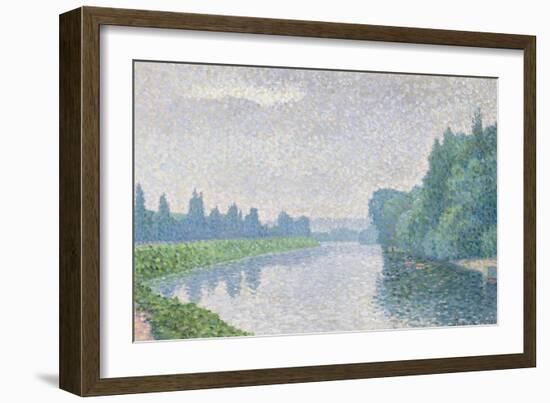 La Marne à l'aube-Albert Dubois-Pillet-Framed Giclee Print