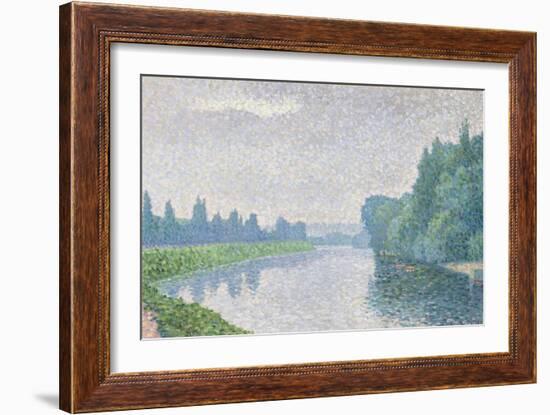 La Marne à l'aube-Albert Dubois-Pillet-Framed Giclee Print