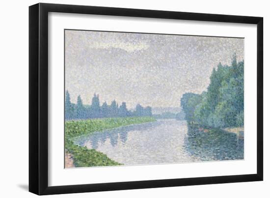 La Marne à l'aube-Albert Dubois-Pillet-Framed Giclee Print