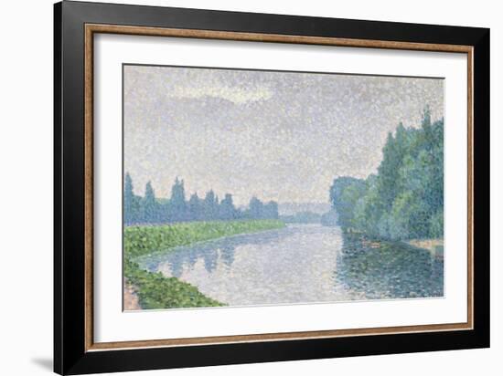 La Marne à l'aube-Albert Dubois-Pillet-Framed Giclee Print