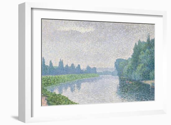 La Marne à l'aube-Albert Dubois-Pillet-Framed Giclee Print