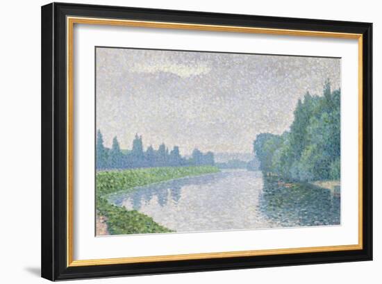 La Marne à l'aube-Albert Dubois-Pillet-Framed Giclee Print