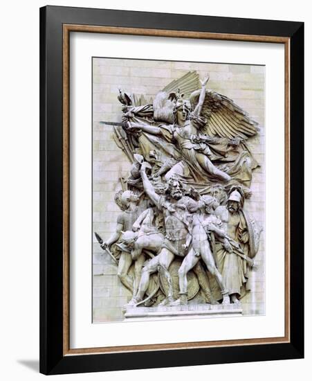 La Marseillaise, Detail from the Eastern Face of the Arc De Triomphe, 1832-35-Francois Rude-Framed Giclee Print