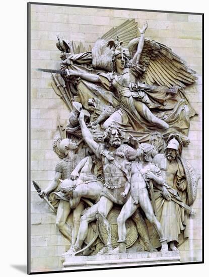 La Marseillaise, Detail from the Eastern Face of the Arc De Triomphe, 1832-35-Francois Rude-Mounted Giclee Print