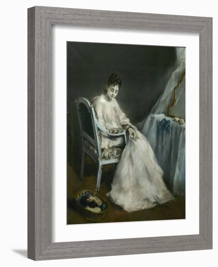 La Matinée rose dite aussi la nichee-Eva Gonzales-Framed Giclee Print