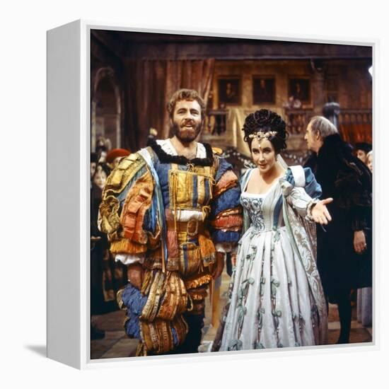 La Megere Apprivoisee THE TAMING OF THE SHREW by FrancoZeffirelli with Richard Burton and Elizabeth-null-Framed Stretched Canvas