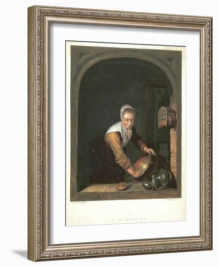 La Menagere, C1630-1670-Gerrit Dou-Framed Giclee Print