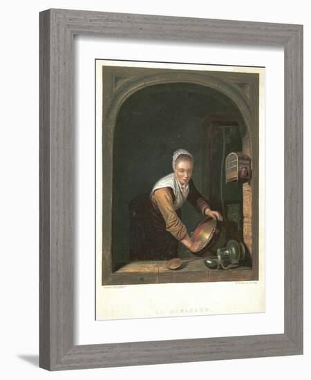 La Menagere, C1630-1670-Gerrit Dou-Framed Giclee Print