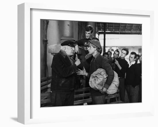 La Mer a boire MARE MATTO by RenatoCastellani with Jean-paul Belmondo, 1963 (b/w photo)-null-Framed Photo