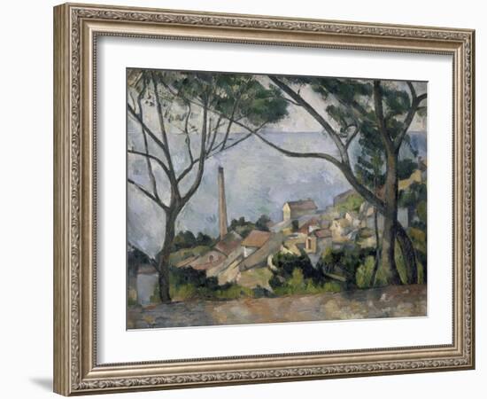 La mer à l'Estaque-Paul Cézanne-Framed Giclee Print